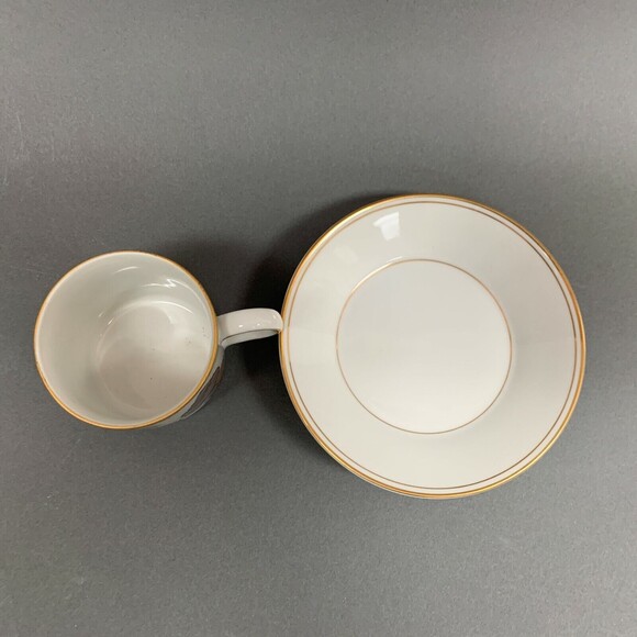 Neiman Marcus by Fitz and Floyd FF Gold Trim Brown Shells Tea Cup & Saucer - Picture 5 of 7